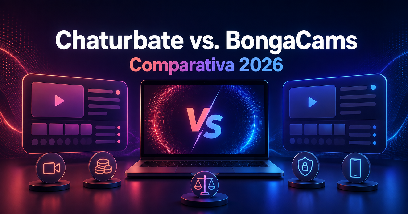 Comparativa Chaturbate vs BongaCams 2026 sobre precios, privacidad y uso móvil